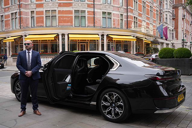 Dynamic Front Profile of BMW 750e - Performance Executive Chauffeur Hire