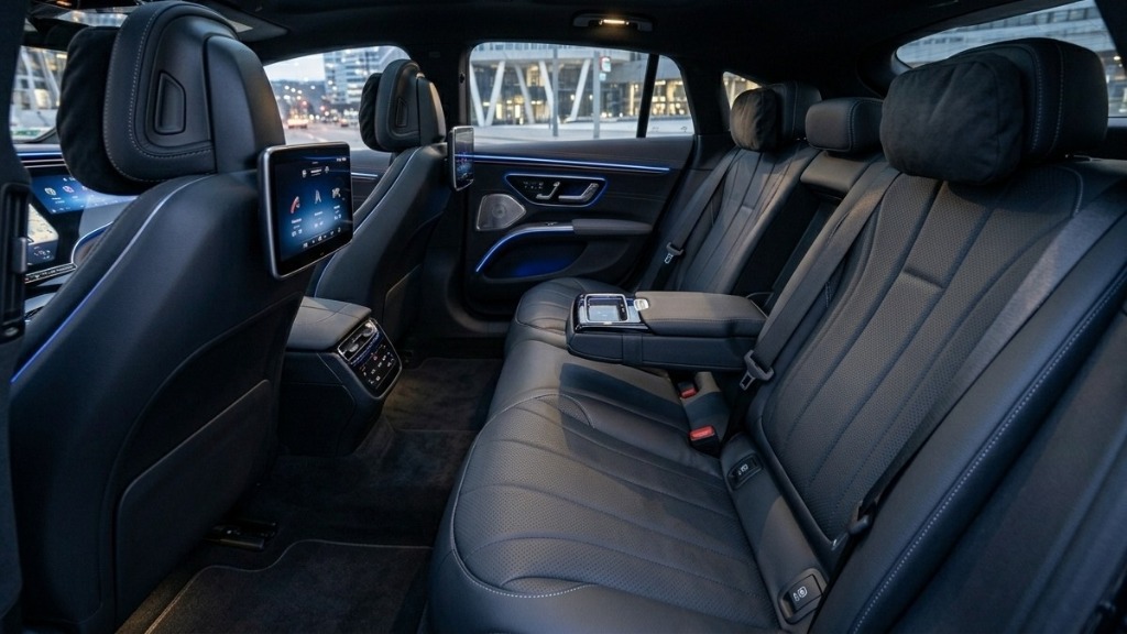 Luxurious Interior of Mercedes Benz EQE - Executive Chauffeur London
