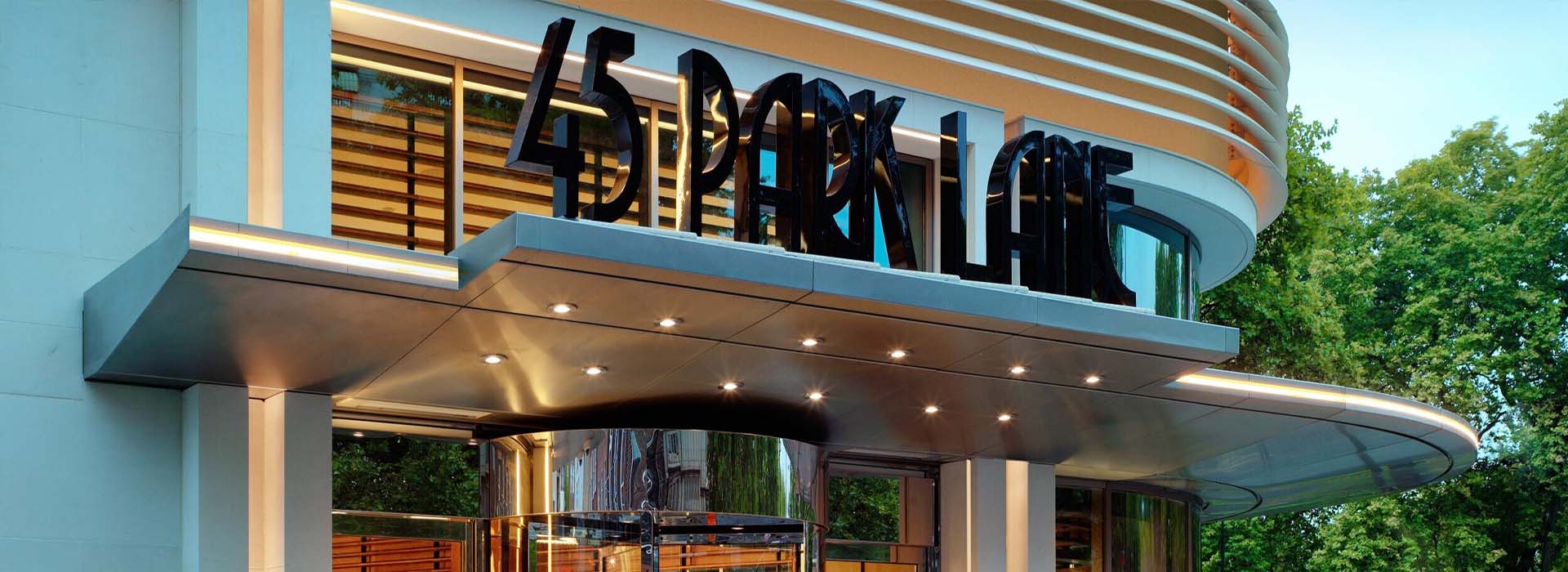 45 Park Lane hotel chauffeur arrival